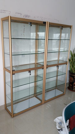 精品货架模型玻璃柜玩具玻璃展柜化妆品柜时尚精品货架饰品柜定做