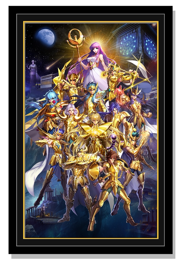 圣斗士星矢 12黄金圣斗士 雅典娜 立体画