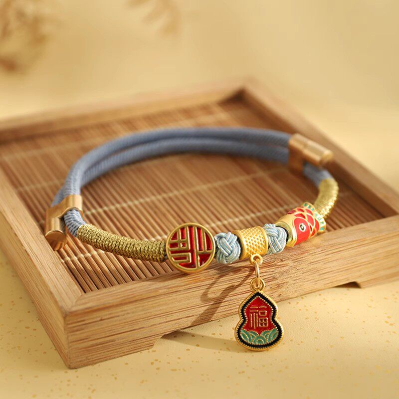 猫咪项圈新年编织装饰围脖小猫编绳配饰福锁铃铛宠物挂牌狗狗项链