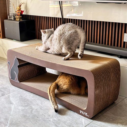 猫抓板耐磨不掉屑特大号沙发耐抓立式猫爪板猫窝一体猫咪用品大全