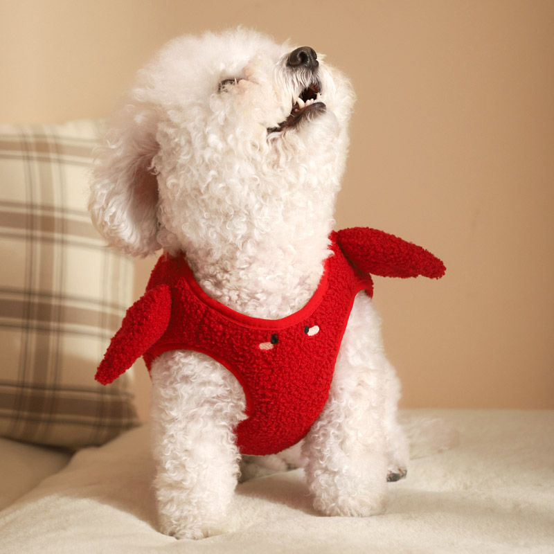 狗狗夹棉外出牵引胸背衣服