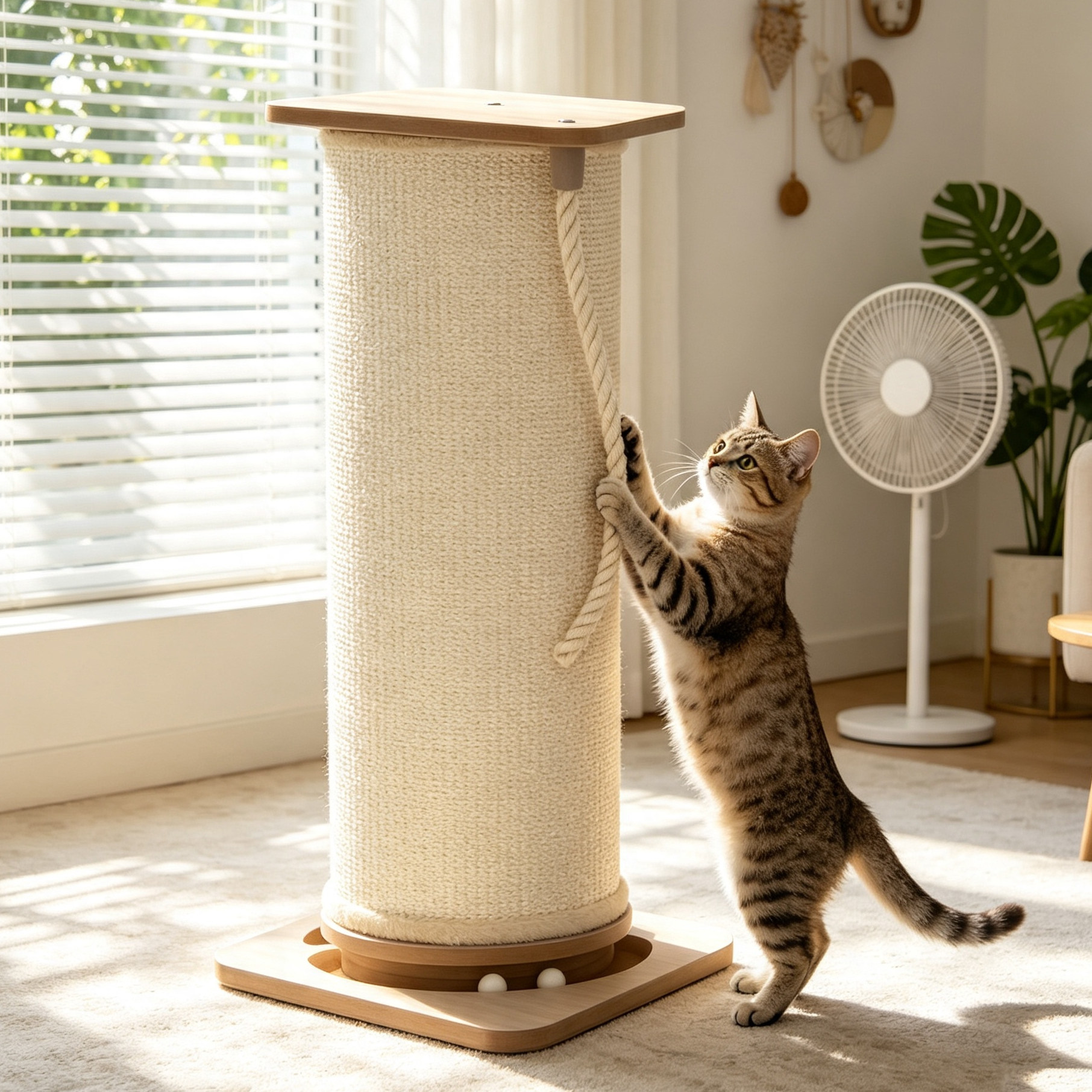 猫爬架耐磨猫咪特大玩具不掉屑不占地立式猫抓板猫爬柱剑麻猫抓柱