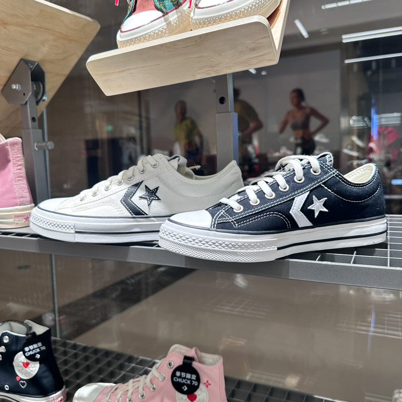 CONVERSE匡威2023冬款男女复古76星箭低帮帆布鞋 A01607C A01608C