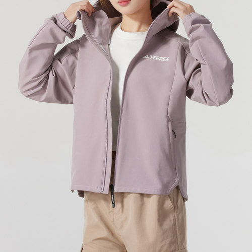 ADIDAS阿迪达斯女装2025春季新款防风连帽运动休闲夹克外套IW2789