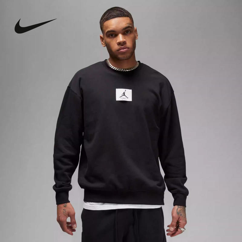 NIKE耐克正品男装2024春季新款Jordan运动休闲薄绒卫衣FB6935-010