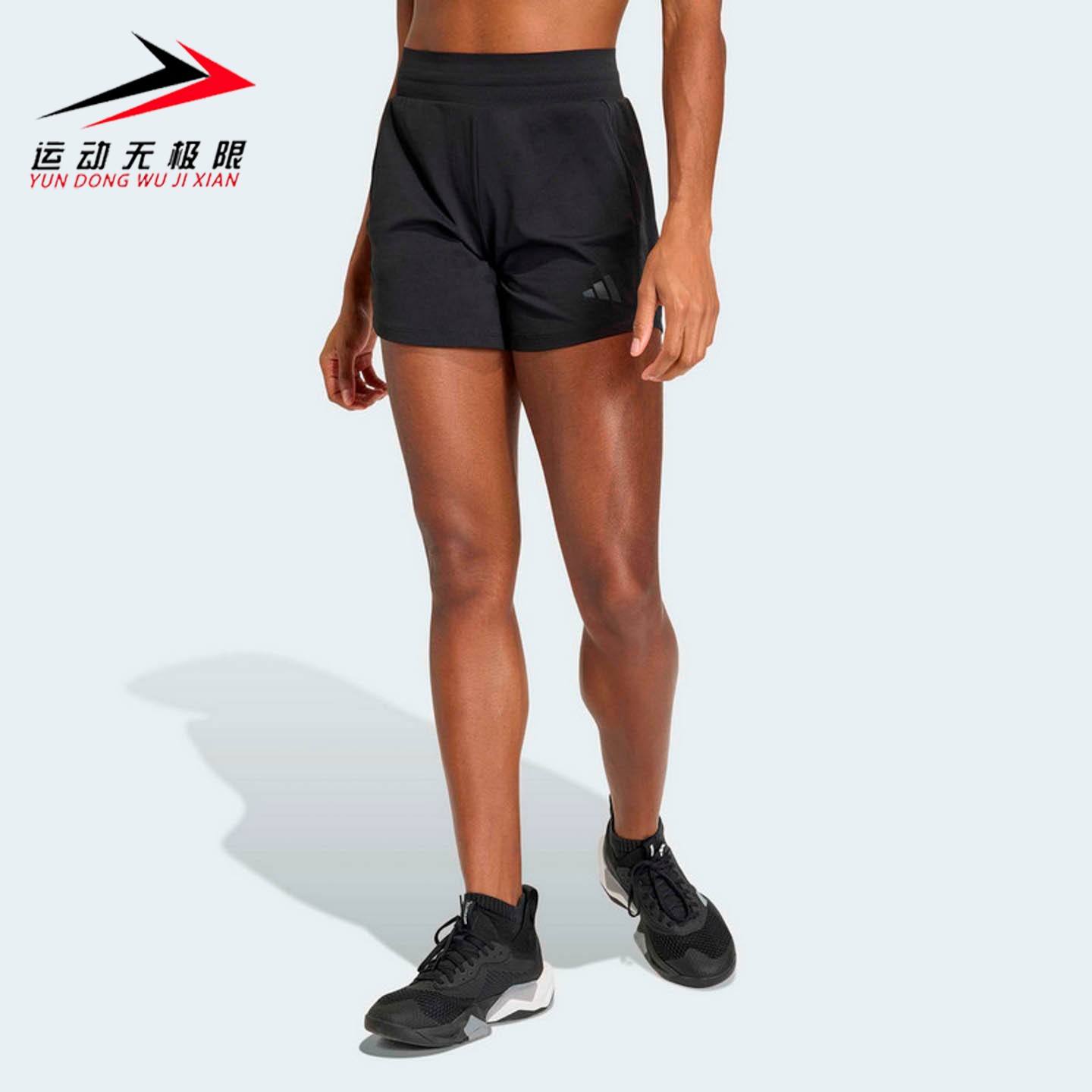 Adidas阿迪达斯女装2026夏季舒适凉感速干抽绳运动健身短裤KS1409
