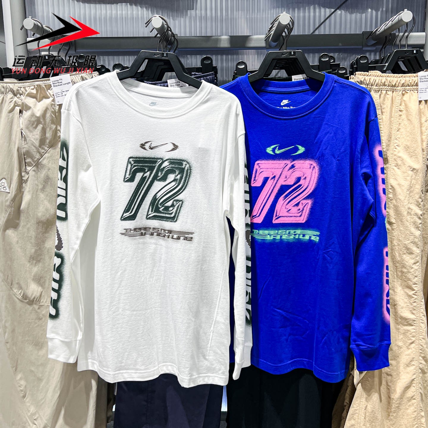 Nike耐克女装2026年新款时尚复古印花休闲长袖T恤 IM6403-100-417