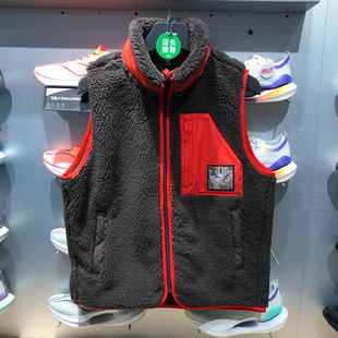 LINING李宁男外套2023冬新款 反伍加绒保暖宽松针织马甲 AMDT025