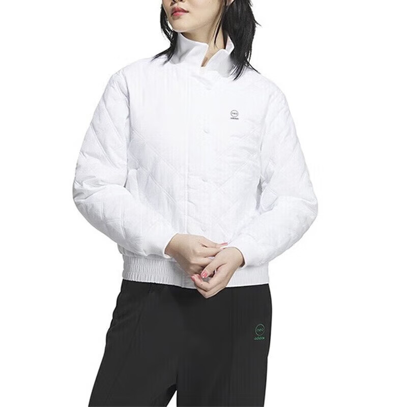 ADIDAS阿迪达斯NEO女装春款运动服立领棒球服薄款棉服外套 IK6010