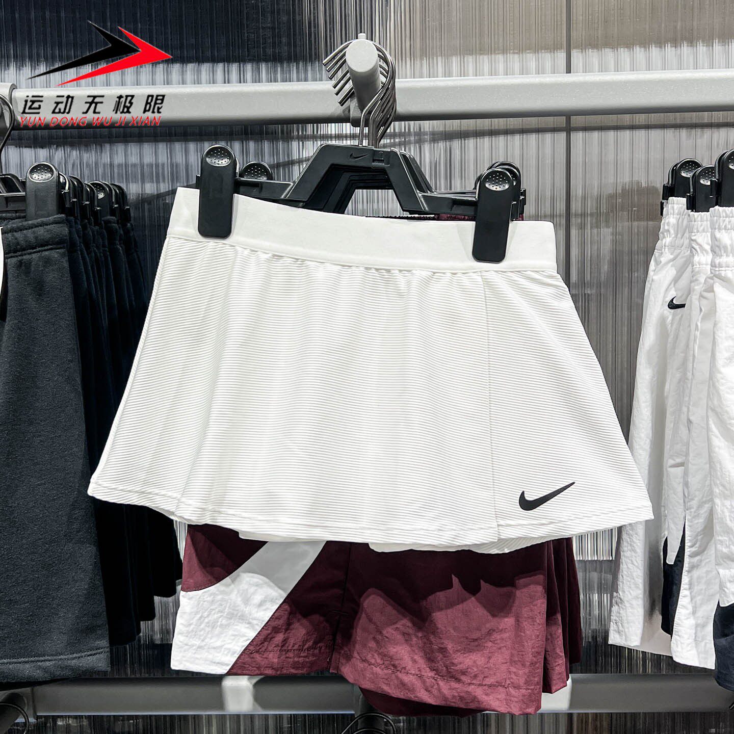 Nike耐克大童2025秋款运动训练速干舒爽半身裙网球裙子CV7575-100