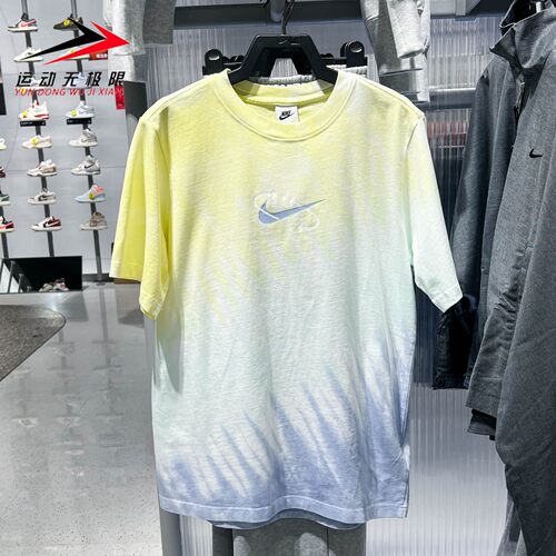 Nike耐克女装2026夏新款时尚扎染宽松运动休闲短袖T恤 IR7557-714