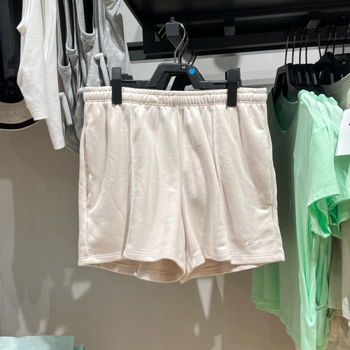 NIKE耐克女裤2024夏新款刺绣小标跑步健身透气运动短裤HF6941-104