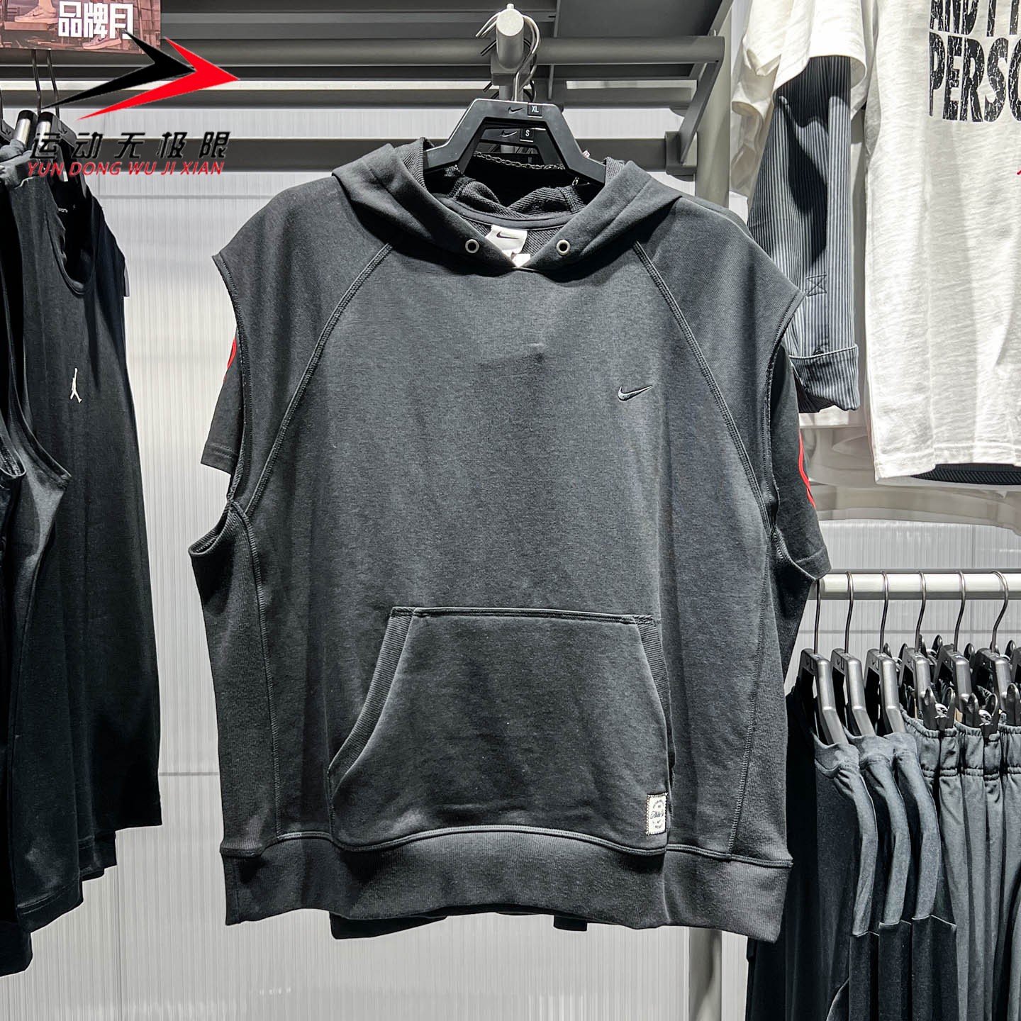 NIKE耐克男装2026夏新款运动跑步训练连帽透气短袖T恤 IF2796-010