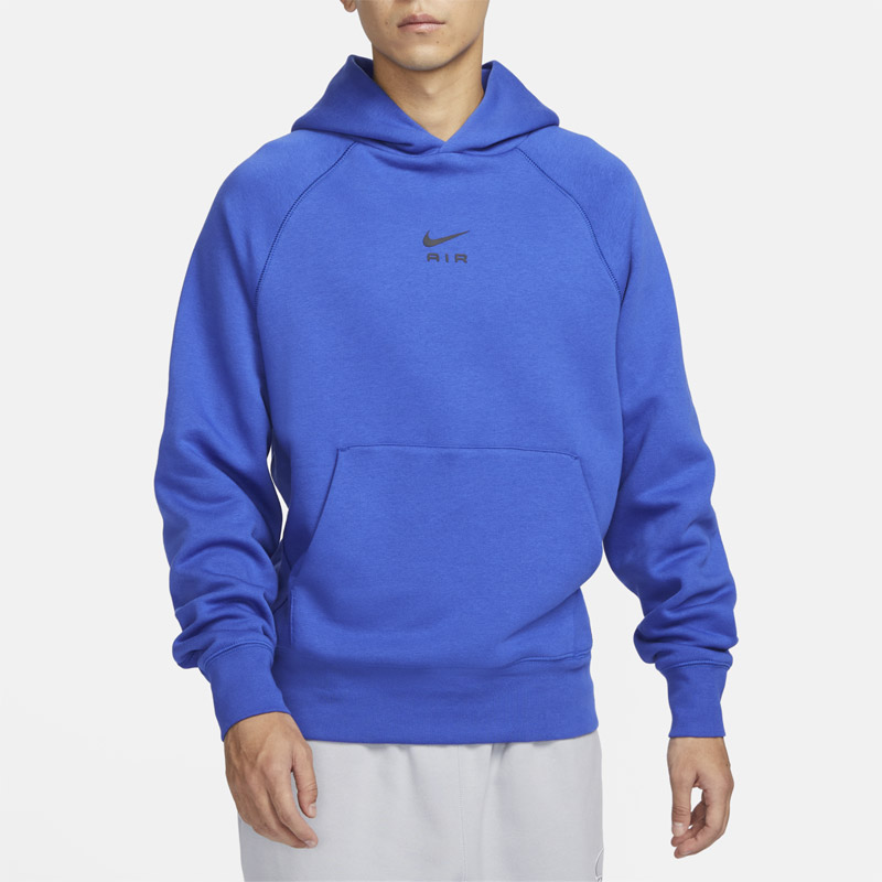 NIKE耐克卫衣男2023冬新款针织宽松加绒保暖连帽套头衫FB7208-480