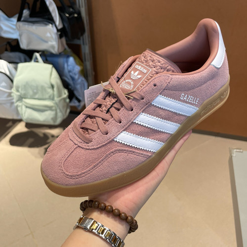 阿迪达斯三叶草女鞋2025秋季新款翻毛皮运动休闲板鞋德训鞋JS1397