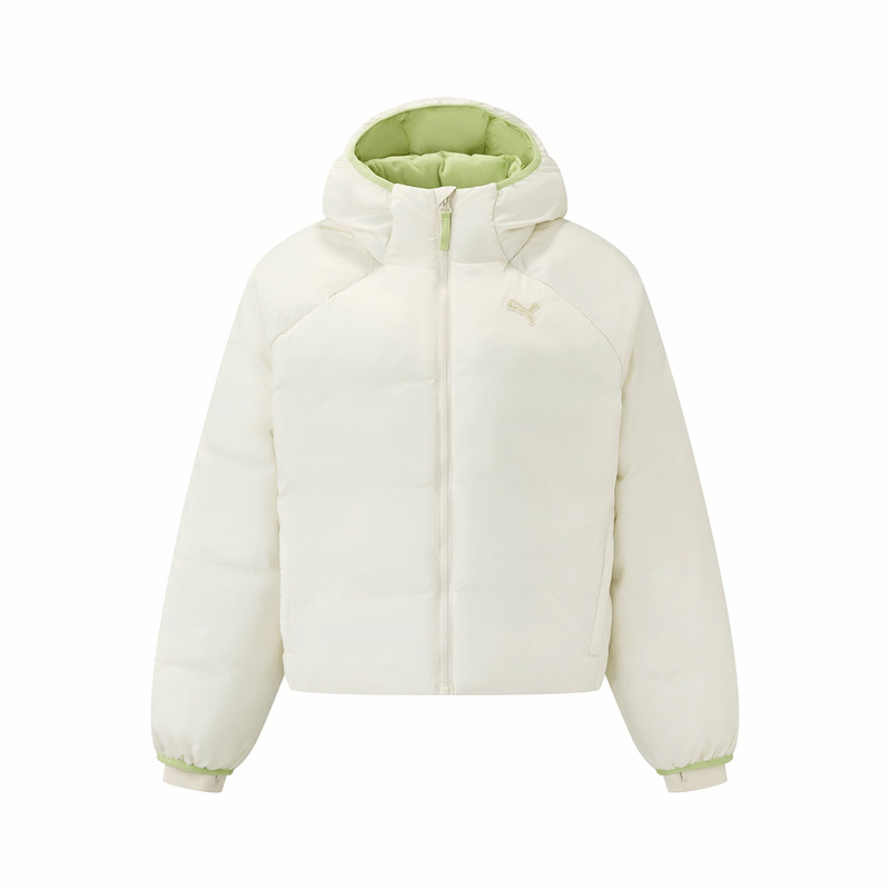 PUMA彪马女子2025冬款远红外保暖拒水宽松连帽夹棉外套 635731-87