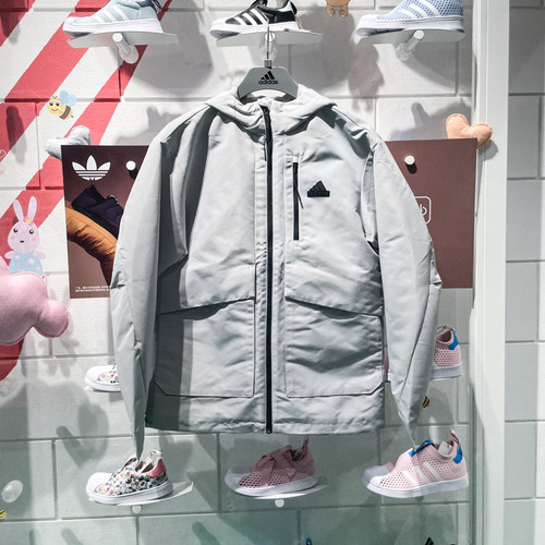 正品外套阿迪达斯运动休闲连帽