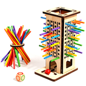 儿童抽木棍平衡游戏棒幼儿园专注力训练互动桌游空间思维益智玩具