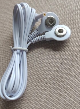 安规2.35理疗导线二头四头按扣式导线爱多步力宝连接线按摩仪配件