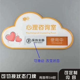 高档 心理咨询室门牌 沙盘团体个体辅导室情绪宣泄心灵放松标识牌