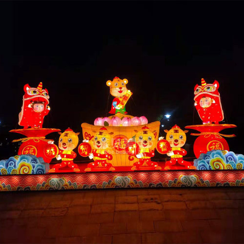 春节蛇年户外广场商业广场购物美食街市政大型景观花灯厂家定制 - 封面