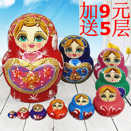 套娃纯手工木制品俄罗斯风格创意