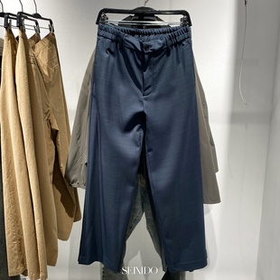 欧美简约系带直筒裤 柜399 子男5854115 垂感休闲长裤 男装 春季 新品