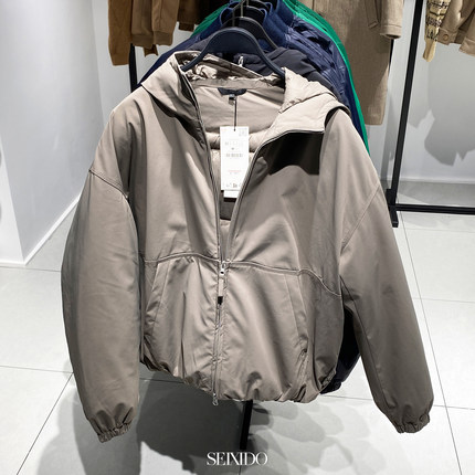 柜699！冬季款男装科技面料宽松连帽棉服8281405 706加厚棉衣外套