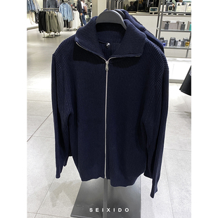 简约休闲立领拉链针织衫 男装 9598388宽松毛衣外套 秋冬新款 柜429