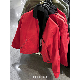 秋冬款 外套6987 男装 工装 402 水洗宽松翻领夹克6987402美式 柜529