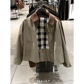 男装 柜799 秋冬新款 宽松拼接灯芯绒翻领软质休闲夹克外套7380190