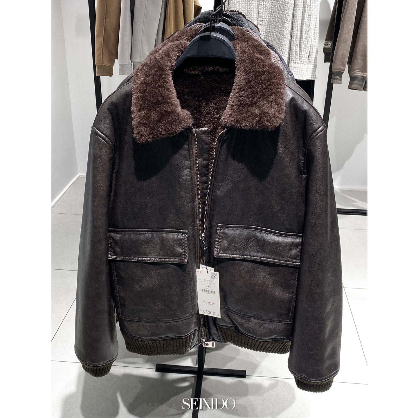 柜999！冬季新款男装翻毛领加绒加厚PU仿皮革夹克皮外套 3548/108,男装,夹克,淘宝优惠券,粉丝福利购,淘宝优惠卷