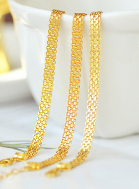 意大利原电镀18K金项链