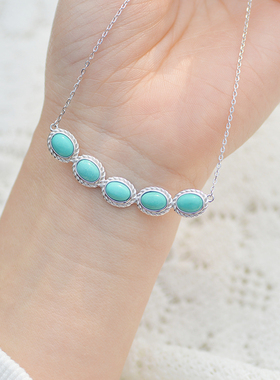 暮城珠宝天然原矿绿松石女