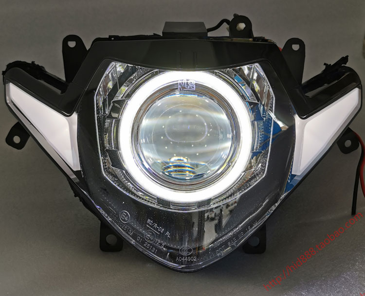 适用GW250F/DL250/GSX250R大灯总成改装海5LED双光透镜天使眼恶魔-封面