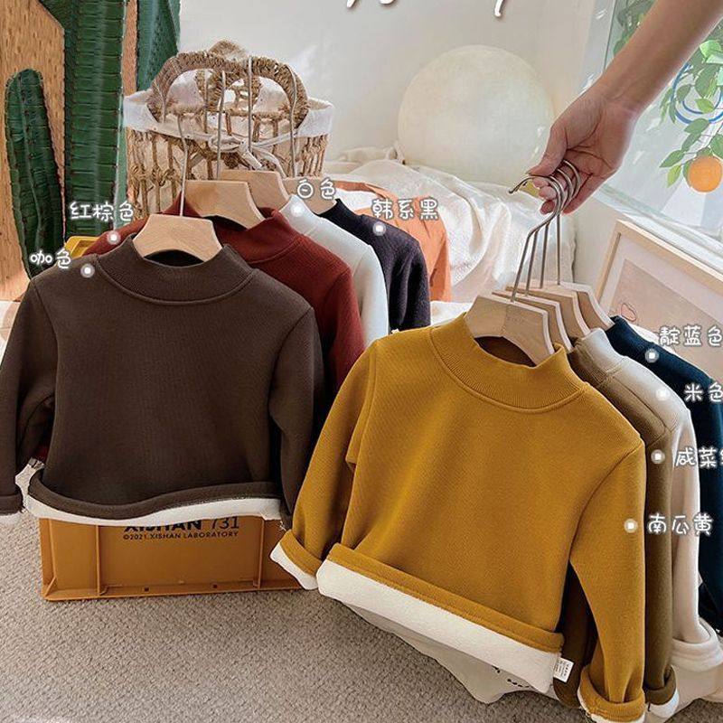 儿童秋冬季韩版加绒半高领打底衫男女童宝宝一体绒内搭保暖上衣,运动/瑜伽/健身/球迷用品,拉丁舞练习套装,淘宝优惠券,粉丝福利购,淘宝优惠卷