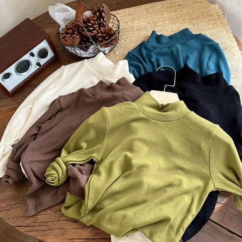 儿童秋冬保暖百搭韩版打底衫上衣