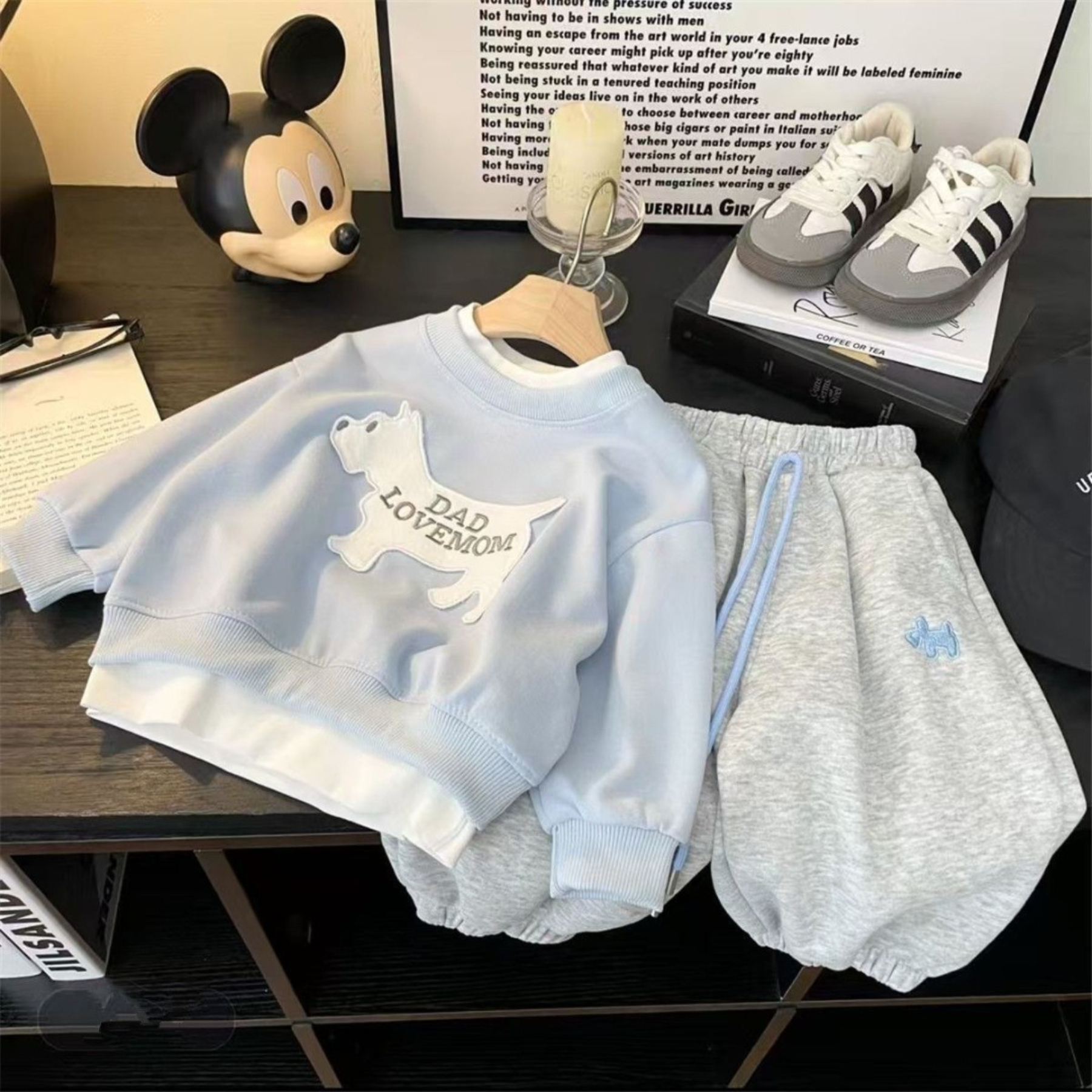 儿童春秋季假两件可爱卫衣套装