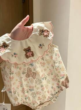 婴儿童夏季新生儿韩版无袖连体衣