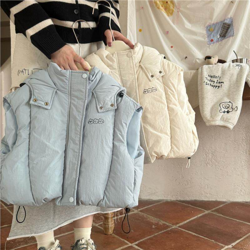 儿童棉马甲2025秋冬新款男童韩版保暖背心宝宝小童连帽马甲