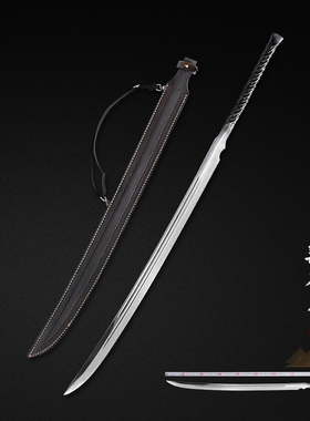 神炉刀剑 绣春刀花纹钢一体扭转纹无名刀龙泉市宝剑冷兵器未开刃