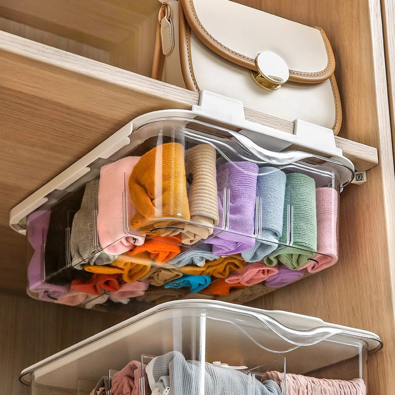日本内衣收纳盒家用衣柜整理神器抽屉内置分隔盒子内裤袜子收纳盒