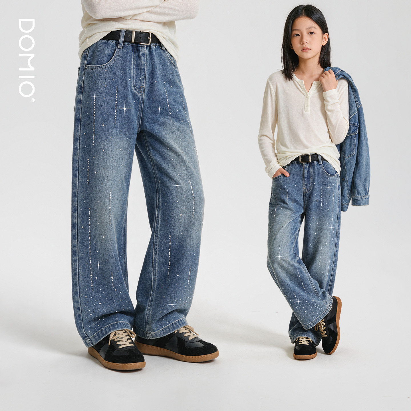 女童牛仔裤秋季新款2026青少年图片