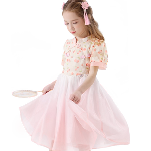 清仓女童连衣裙夏装儿童公主裙中大童新中式新款马面裙洋气汉服