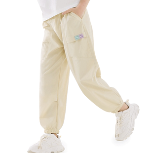 女童裤子夏装2026新款防蚊裤儿童运动裤中大童洋气卫裤薄款工装裤