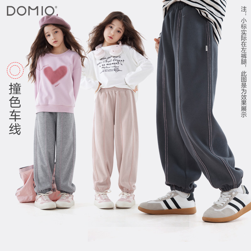 女童裤子新款加厚一体绒图片