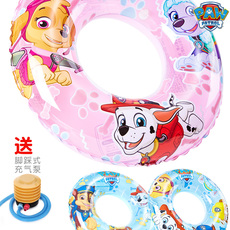надувной круг 汪汪队儿童游泳圈男童女童宝宝3岁防侧翻腋下网红充气加厚救生圈