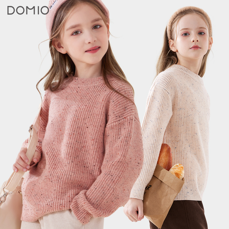 女童毛衣儿童秋冬新款针织打底衫大童厚保暖上衣春秋毛线童装上衣