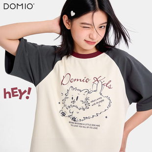 女童短袖T恤2026夏季新款儿童宽松上衣中大童打底衫潮流亲子夏装