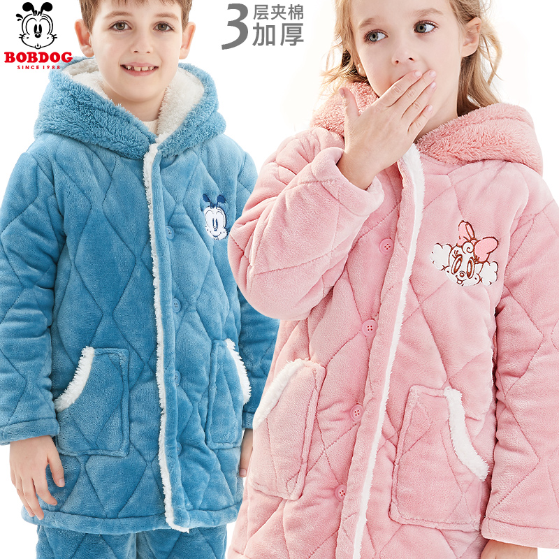 男童睡衣冬季珊瑚绒家居服